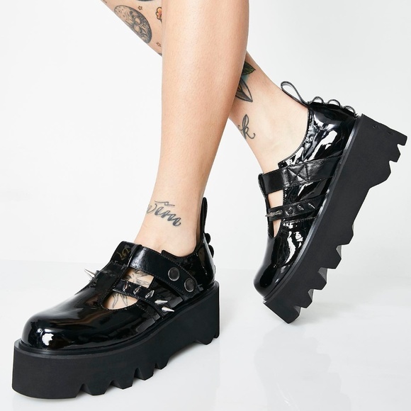 Disturbia Violet Mary Janes Size UK 4 (US 6) - Picture 1 of 4